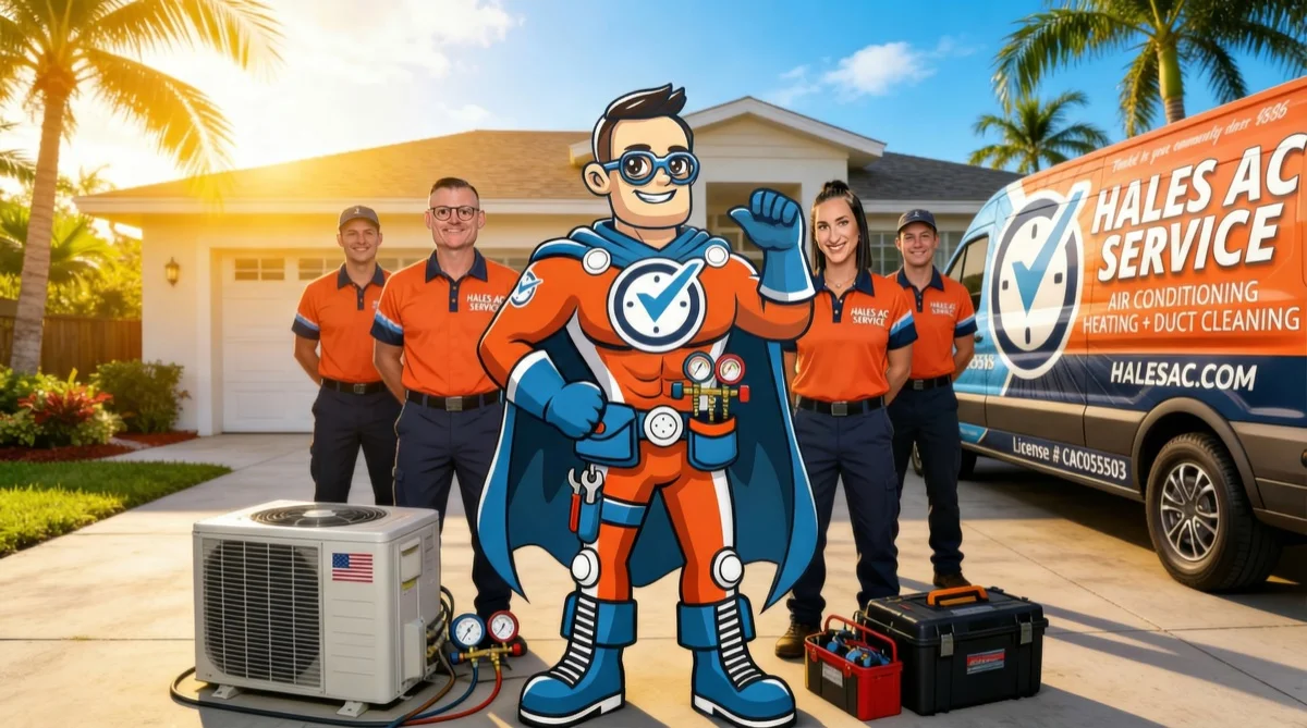 Hales AC service vehicle ready for Tampa Bay HVAC service