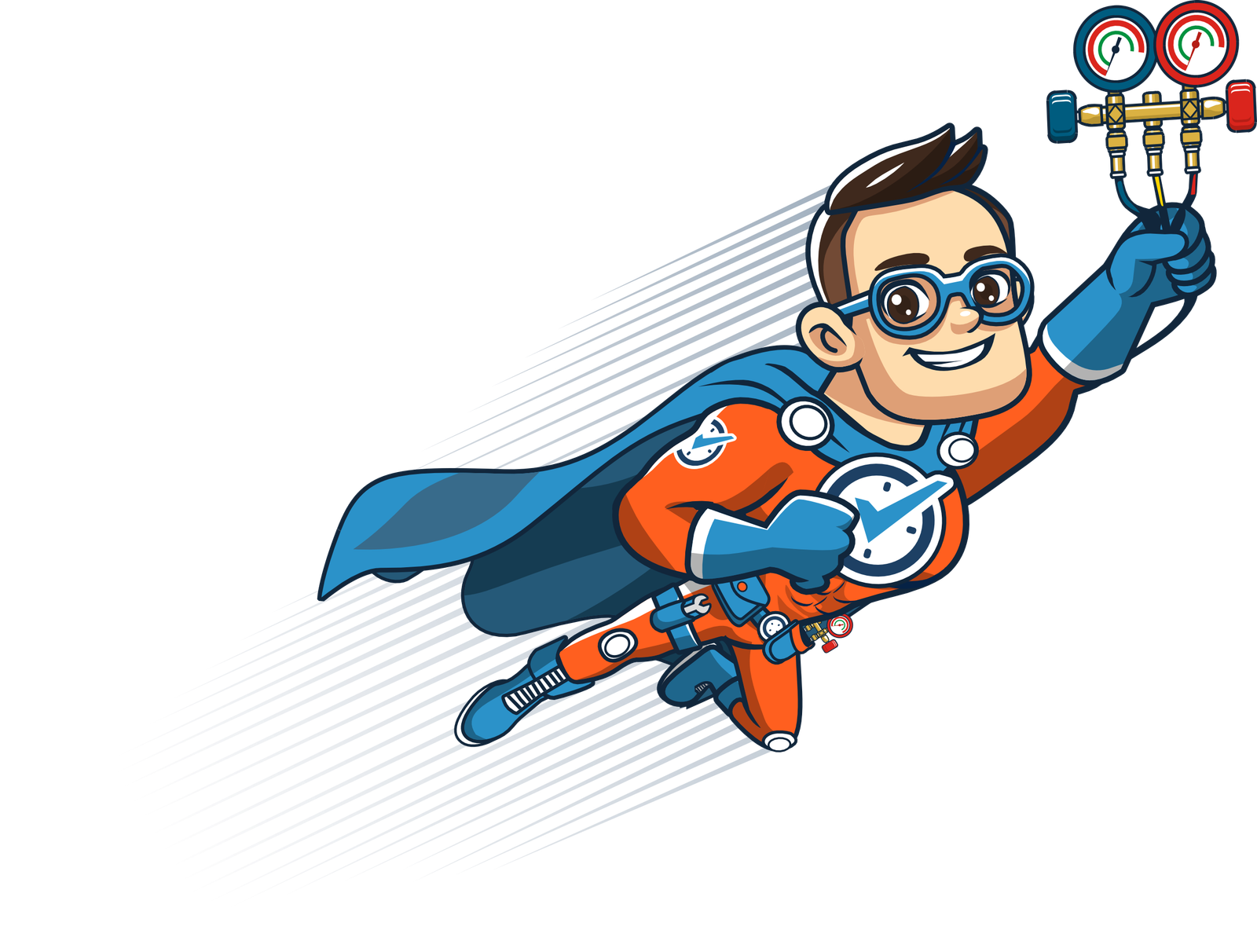 Captain Right Away, the Hales AC service hero — George as your home comfort superhero