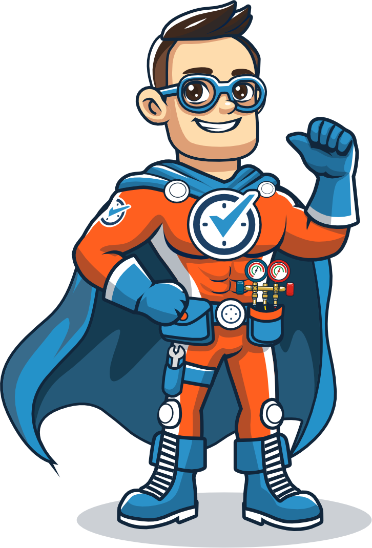 Captain Right Away, the Hales AC service hero — George as your home comfort superhero