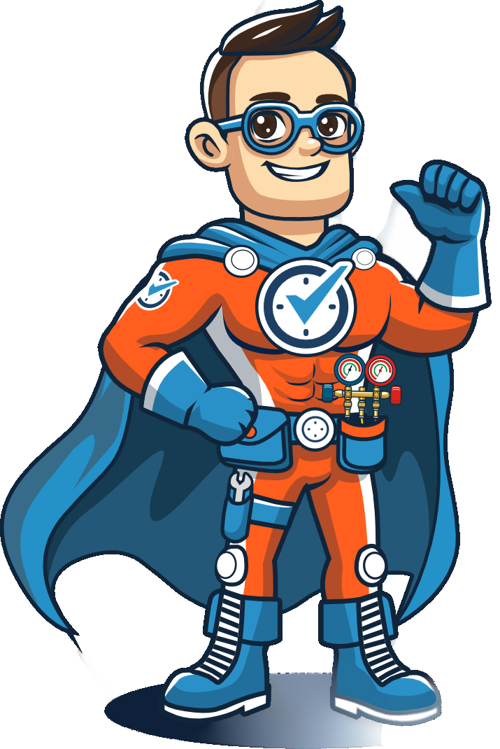 Captain Right Away, the Hales AC service hero — George as your home comfort superhero